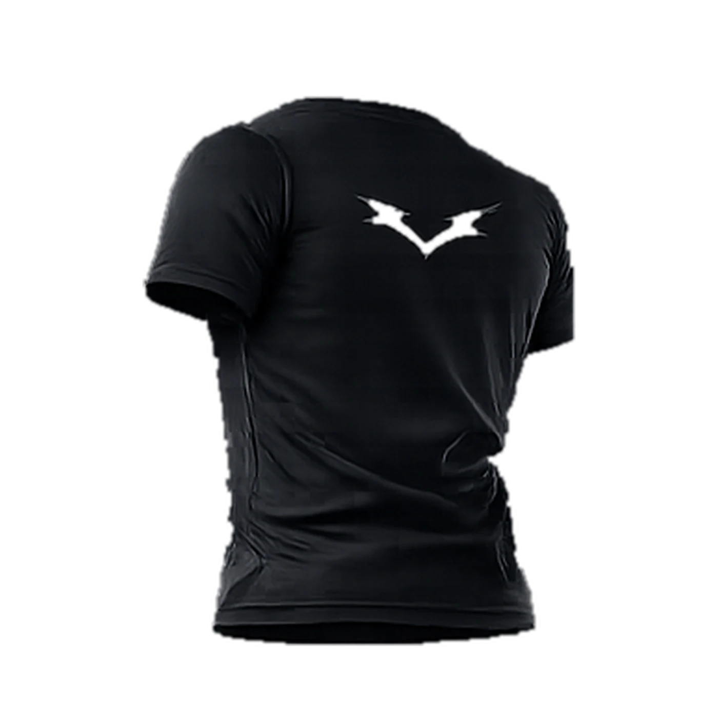 Camisa preta costas ângulo